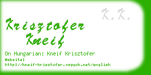 krisztofer kneif business card